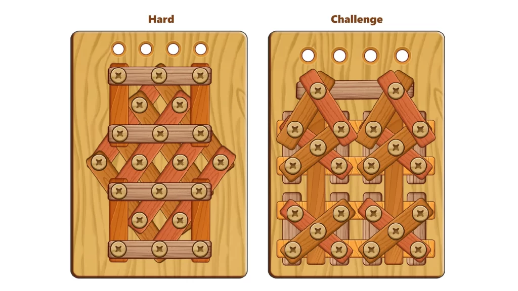 Wood Nuts & Bolts Puzzle Mod Apk (Unlimited Money) Unlocked